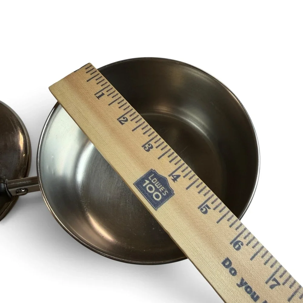 Vintage Revere Ware 1 Qt Saucepan Copper Clad Stainless Steel Pot with Lid